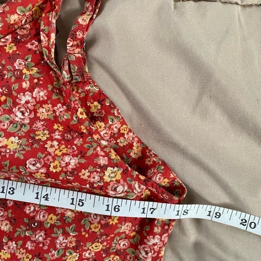 PoloJean Ralph Lauren Black Label Floral Straps Cotton Maxi Tiered Dress, Sz: XL - Picture 9 of 11